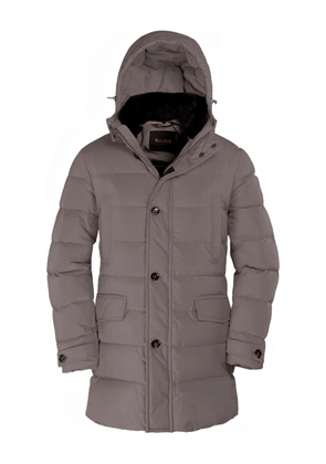 Moorer Saturno hooded padded coat - Brown
