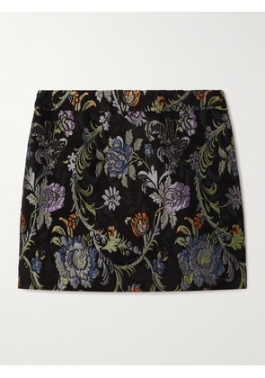 Chloé - Floral-brocade Mini Skirt - Black - FR 34,FR 36,FR 38,FR 40,FR 42,FR 44,FR 46