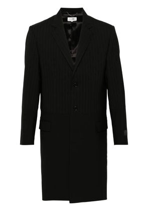 MM6 Maison Margiela panelled single-breasted coat - Black
