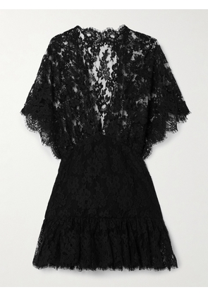 Chloé - Cotton-blend Lace Mini Dress - Black - FR 34,FR 36,FR 38,FR 40,FR 42