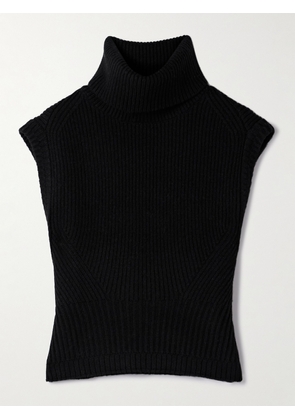 SIMKHAI - Maple Ribbed Wool-blend Turtleneck Tank - Black - x small,small,medium,large,x large