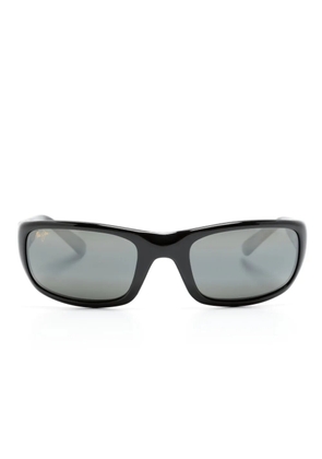 Maui Jim logo-print rectangle-frame sunglasses - Black