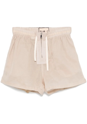 Plan C cotton organza shorts - Neutrals
