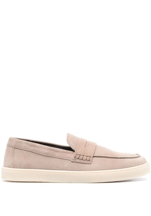 Canali suede slip-on loafers - Neutrals