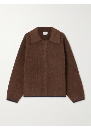 Deiji Studios - Two-tone Recycled Ribbed-knit Cardigan - Brown - XXS,XS,XL,SM,ML