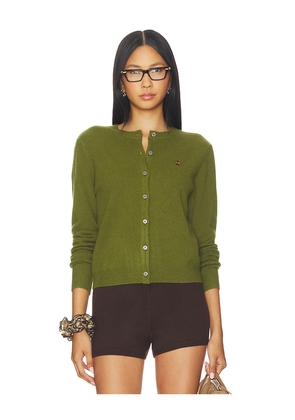 GUIZIO Relaxed Cardigan in Green. Size L. Also in M, S, XL, XS, XXL, XXS.