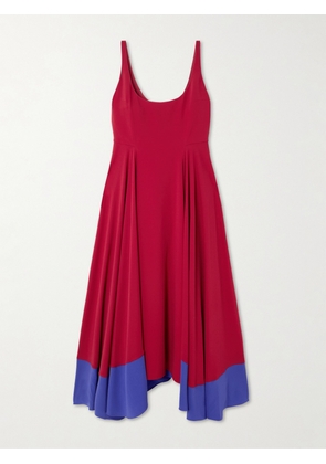 Roksanda - Awn Asymmetric Two-tone Crepe Dress - Pink - UK 4,UK 6,UK 8,UK 10,UK 12,UK 14,UK 16,UK 18