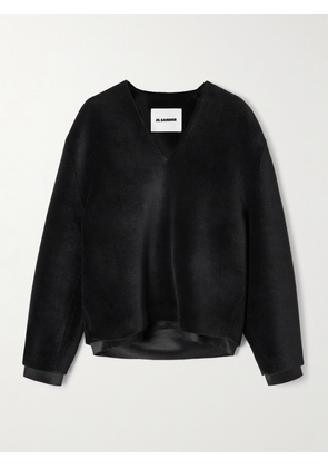 Jil Sander - Layered Velvet And Satin Blouse - Black - DK34,DK36,DK38,DK40,DK42