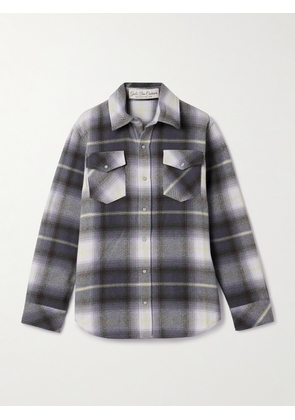 God’s True Cashmere - Checked Cashmere Shirt - Gray - xx small,x small,small,medium