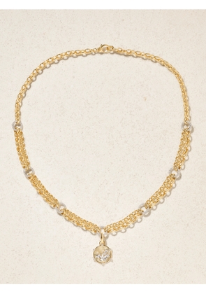 FoundRae - Resilience Blossoms 18-karat Yellow And White Gold Diamond Necklace - One size