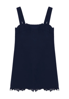 Simkhai Sloan lace-trimmed cotton mini dress - Blue