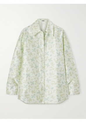 Jil Sander - Floral-print Satin-twill Shirt - Green - DK34,DK36,DK38