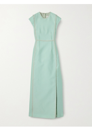 Jil Sander - Sleeveless Frayed Satin Maxi Dress - Green - DK34,DK36,DK38,DK40