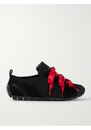 Simone Rocha - Suede-trimmed Shell Sneakers - Black - IT35,IT36,IT37,IT38,IT39,IT40,IT41