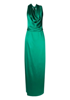 VOZ cowl-neck halterneck maxi dress - Green