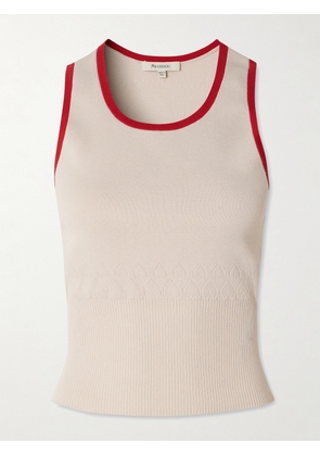 JW Anderson - Two-tone Cotton-blend Jersey Tank - Ecru - xx small,x small,small,medium,large,x large,xx large