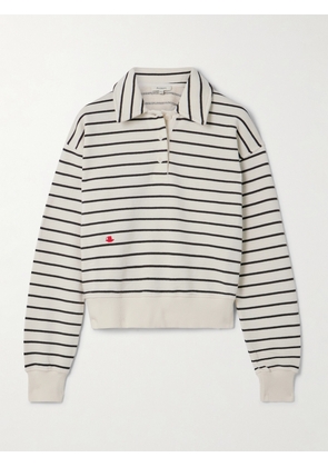 JW Anderson - Embroidered Striped Cotton-jersey Polo Shirt - Multi - xx small,x small,small,medium,large,x large,xx large