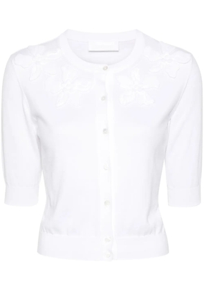 Valentino Garavani embroidered cotton cardigan - White
