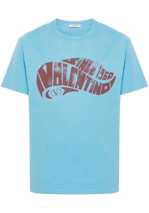 Valentino Garavani Surf-print cotton T-shirt - Blue