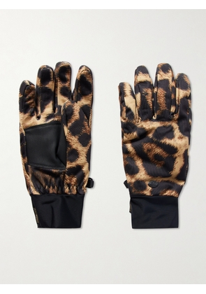 Goldbergh - Softy Padded Jaguar-print Ski Gloves - Animal print - 6.5,7,7.5