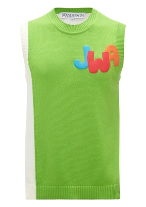 JW Anderson JWA two-tone knitted vest - Green