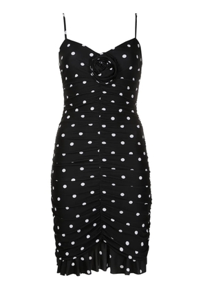 Amir Slama polka-dot pattern minidress - Black