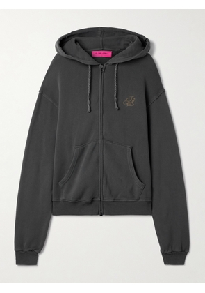 The Elder Statesman - Daily Cotton And Cashmere-blend Jersey Hoodie - Gray - x small,small,medium,large,x large