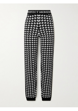 Perfect Moment - Houndstooth Merino Wool Leggings - Black - x small,small,medium,large