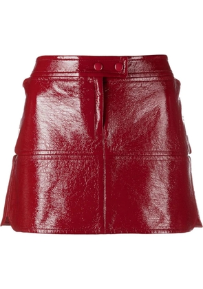 Courrèges faux-leather patent miniskirt - Red