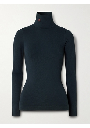 Perfect Moment - Ribbed Thermal Modal-blend Turtleneck Top - Black - x small,small,medium,large