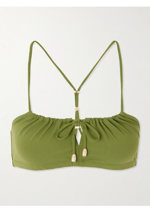Eres - Abysses Cutout Embellished Bikini Top - Green - FR 38,FR 40,FR 42,FR 44