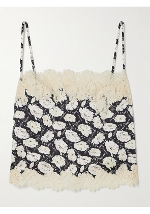 DÔEN - Loure Lace-trimmed Floral-print Silk-satin Camisole - Multi - xx small,x small,small,medium,large,x large,xx large
