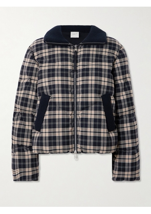 Varley - Bryony Ribbed Knit-trimmed Quilted Checked Ski Jacket - Blue - xx small,x small,small,medium,large,x large