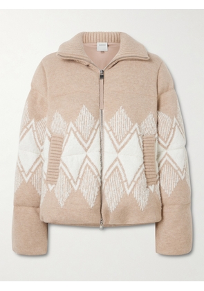 Varley - Belinda Padded Fair Isle Knitted Jacket - Brown - xx small,x small,small,medium,large,x large