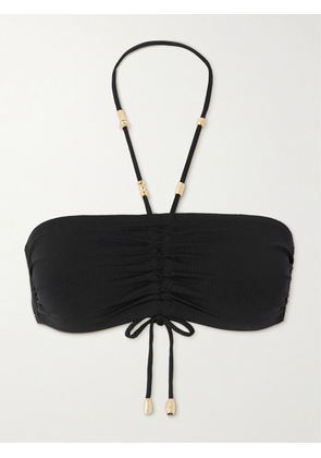 Eres - Melia Embellished Gathered Halterneck Bikini Top - Black - FR 38,FR 40,FR 42,FR 44