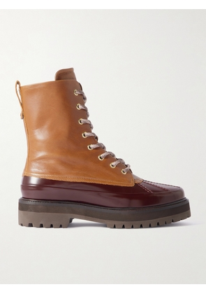 Varley - Silo Topstitched Paneled Leather Ankle Boots - Brown - US6,US7,US8,US9,US10,US11