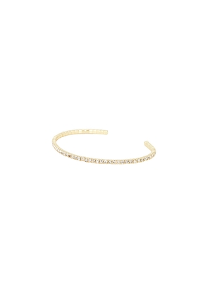 BaubleBar Pave Delicate Cuff Bracelet in Metallic Gold.