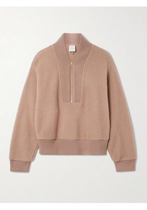 Varley - Mumford Recycled-fleece Half-zip Sweatshirt - Brown - xx small,x small,small,medium,large,x large