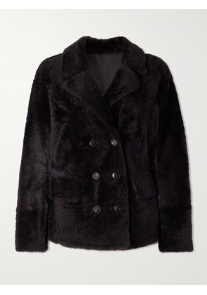 Yves Salomon - Double-breasted Shearling Jacket - Brown - FR 34,FR 36,FR 38,FR 40,FR 42,FR 44,FR 46