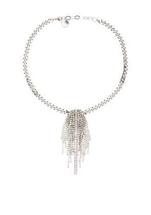 Anton Heunis Short Chain With A Chandelier Brooch Necklace in Metallic Silver.