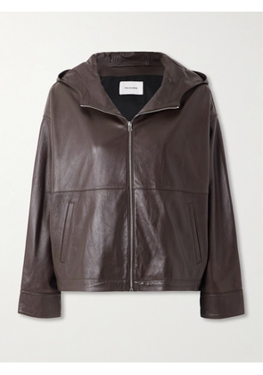 Yves Salomon - Leather Hooded Jacket - Brown - FR 34,FR 36,FR 38,FR 40,FR 42,FR 44