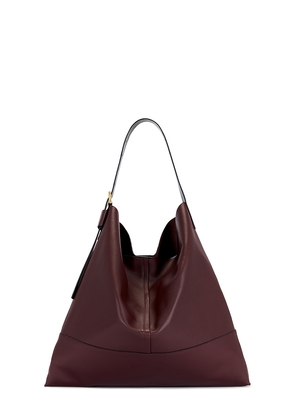 ALLSAINTS Asha Shoulder Bag in Burgundy.