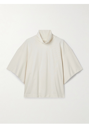 RÙADH - The Orbital Organic Cotton-jersey Turtleneck T-shirt - Off-white - x small,small,medium,large,x large