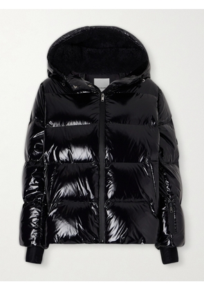 Yves Salomon - Shearling-trimmed Glossed-shell Down Ski Jacket - Black - FR 34,FR 36,FR 38,FR 40,FR 42