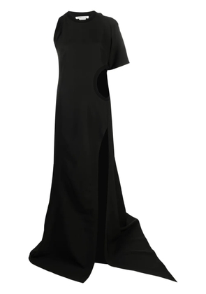 ALESSANDRO VIGILANTE cut-out asymmetric maxi dress - Black
