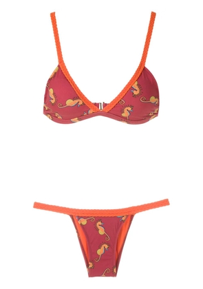 Amir Slama printed bikini set - Red