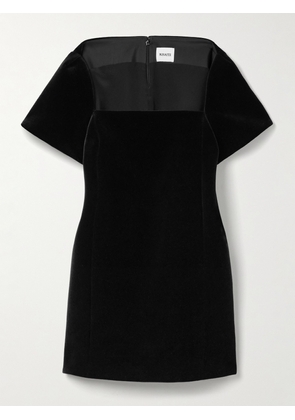 KHAITE - Benji Velvet Mini Dress - Black - US0,US2,US4,US6,US8,US10