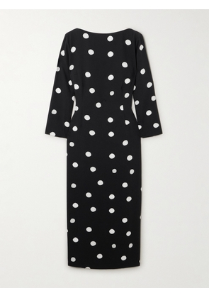 BERNADETTE - Luce Polka-dot Crepe De Chine Midi Dress - Black - FR 34,FR 36,FR 38,FR 40,FR 42,FR 44,FR 46