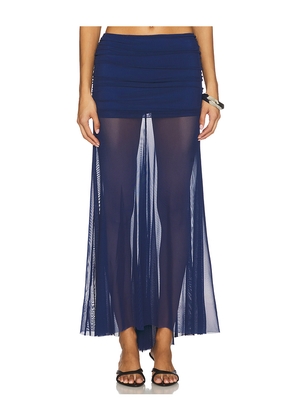 Amanda Uprichard Leo Skirt in Navy. Size L. Also in M, S, XL, XS.