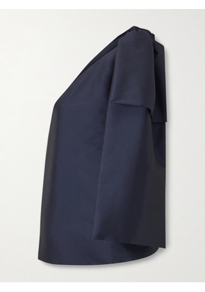 BERNADETTE - Winnie One-shoulder Bow-detailed Taffeta Top - Blue - FR 34,FR 36,FR 38,FR 40,FR 42,FR 44